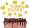 21 Geburtstag Tortendeko Gold, 21. Geburtstagstorte Topper, Kuchen Deko, Cake topper Girlande Herze Sternen Cake-Topper Kuchen Aufsätze für 21 Geburstagdeko, für Mädchen Frauen