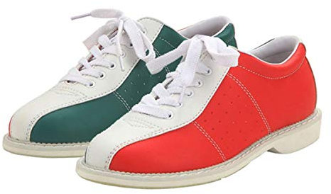Men Bowls Shoes, Unisex Lightweight Bowling Shoe Casual Bowls Sneakers,Red,8.5 UK