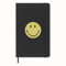 Moleskine - Limitierte Edition, Smiley Liniertes Notizbuch mit Hardcover und Elastikverschluss, Großformat 13 x 21 cm, Farbe Schwarz