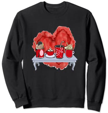 Café Cafe Cappuccino Café filtre Café glacé Saint-Valentin Sweatshirt