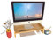 WAOHO Bamboo TV Monitor Stand, Laptop Stand, Wood Monitor Stand, Screen Riser 52 x 25 x 13 cm