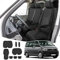 Opaltool 8PC Autositzbezüge Set für VW Transporter T5 T6 2015-2022, 3-Sitzer Strapazierfähige Maßgeschneiderte Sitzbezüge Auto Wordersitze Schwarze Compatible Airbag, Fahrer und Beifahrer Doppelsitze