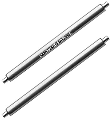 masar Premium Federstege für Uhren, XSS ISO Swiss Ø 1,2 mm Edelstahl 316L – 0,6 mm 2 Stück, 23mm