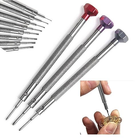 Cacciavite da 0,6-2,0 mm Kit di strumenti for la riparazione dell'orologio Cacciavite a croce Phillips piatto in lega di acciaio inossidabile Punteruolo for occhiali for telefoni cellulari ( Color : 1
