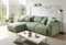 New Velour Fabric Corner Sofa Bed With Storage - 'Milo' - Sleeper Sofa With Free Assembly & Delivery. Left & Right Side (Left, Green - Kronos 47)