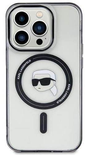 Karl Lagerfeld KLHMP15SHKHNOTK Hülle für iPhone 15 6.1 transparent hardcase IML Karl`s Head