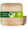 ECO Leaf 25 Pack 8”(20cm) Medium Square Disposable Palm Leaf Plates – Compostable, Biodegradable Bamboo Plates for Weddings, Parties & Picnics, Eco-Friendly, Microwave and Oven Safe