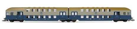 ARNOLD DR Doppelstockwagen, 2 Einheiten, mit Steuerkabine, blau-hellgrau lackiert, Epoche IV