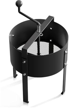 HOUSN Drehbodensieb und Sieb, Gartensieb-Bodengerät,Bodendrehsieb, Kompostsieb, für Erde und Steine,Schwarz