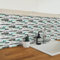 Fliesenaufkleber Grüner Grauer Marmor Klebefliesen Wasserdicht Ölfest Fliesenaufkleber Bad Küchenrückwand Selbstklebend für Schrank Möbel Tisch Dekoration Fliesenfolie 18 Stück/10x20cm