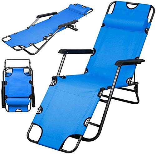 Leichte Sonnenliege, tragbare Strand-Lounge-Stühle, klappbar, für den Garten, Liegestuhl, zum Entspannen, für drinnen und draußen, verstellbares Terrassen-Rasen-Pool-Campingbett, Länge 178 cm/70,07