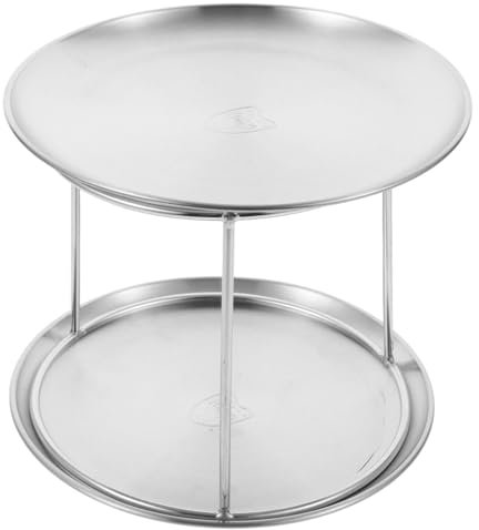 Cabilock PréSentoir De Fruits De Mer À Double Niveau En Acier Inoxydable, Plateau De Buffet Pour Sushis, HuîTres, Crevettes Et Crabes, IdéAl Pour RéUnions Familiales Et Restaurants