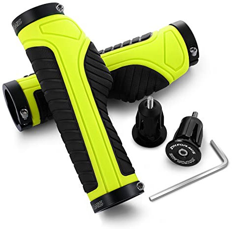 Fahrradgriffe Lenkergriffe Ergonomisch Fahrradlenker rutschfest weich Gummi MTB komfortable Stoßfest Handgriffe Zwei Seiten Lock-On Design Fahrrad Lenker Griffe