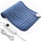 Coussin Chauffant Electrique avec 6 Niveaux de Chaleur Minuterie de 6 Heures, Ceinture Chauffante Lombaire 30 x 60cm, Chauffage Rapide, Lavable en Machine,Coussin Chauffant Dos,Epaule et Nuque Bleu