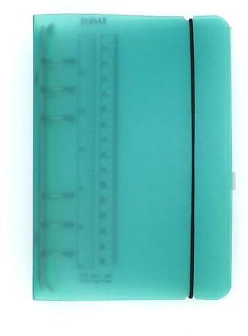 Zelten Ringordner mit buntem PP-Einband für lose Blätter, mit Notizbuch-Nachfüllpackung/persönlichem Organizer (B5, 9-Loch-Mini-Set, grün)