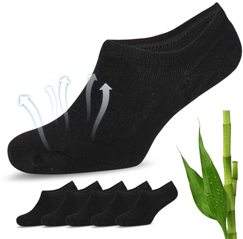 Fiera Besa Füßlinge für Damen und Herren 5 Paar - Rutschfeste und unsichtbare Sneakersocken