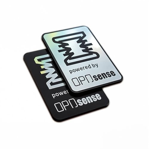 OPNsense Linux Aufkleber-Set (2 Stück) – Linux Chrom Reflective Serie
