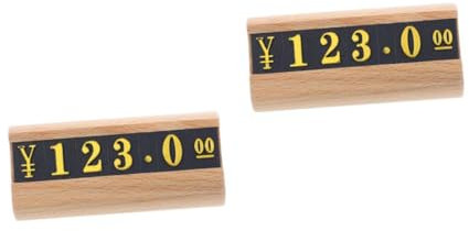 Tofficu 2st Desktop-preisschild Thekenständer Zur Preisauszeichnung Verstellbarer Verkaufspreis-display-ständer Etikettenständer Für Thekenpreise Preisschild-würfelständer Abs Khaki