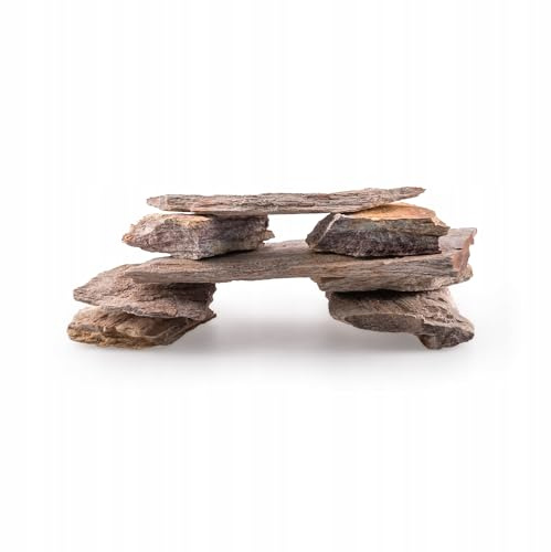 TD STONES Aquarium Steine Mehrfarbig 15kg Schieferplatte – Natursteine Deko für Aquascaping Höhle – Terrarium Zubehör Bunt Dekosteine Wasserneutral
