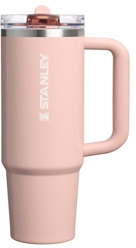 Stanley Quencher H2.0 Tumbler with Handle and Straw 30 oz | Flowstate 3-Position Lid | Cup Holder Compatible for Travel | Insulated Stainless Steel Cup | BPA-Free | Peach Whip Gloss