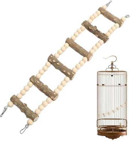 Vogelschwankungen für Sittiche, Vogelkäfigleiterbrücke | Papageienperch Swing | Kleine Vögel kauen Barschständer für Conures, Sittiche, Hamsterkletterspielzeug