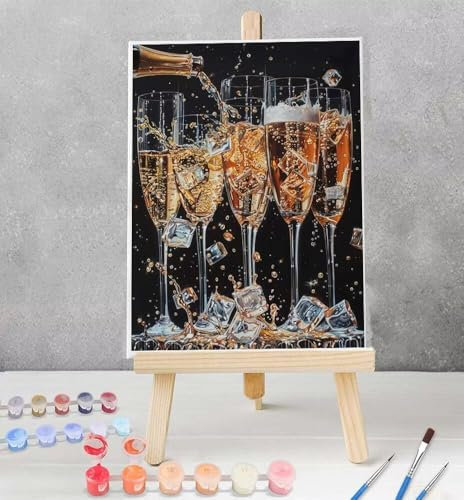 Pintura por números Taza Adulto - Cuadros para Pintar por Numeros Kit de Manualidades para Adultos Pintar Lienzo Amarillo 100 x 135cm con Pintura y Pincel - Regalos y Decoraciones de Paint L-2