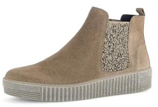 Gabor Damen Chelsea Boots, Frauen Stiefeletten,Best Fitting,Bootee,Booties,halbstiefel,Kurzstiefel,Sahara (EL. Paint),40.5 EU / 7 UK