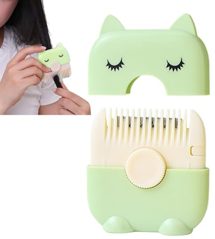 Pettine Coltello - Pettine Per Dimagrante Capelli - 2 in 1 Per Punta Aperta Regola Banghe Bambini Adolescenti Adulti | Pettine Tagliacapelli Portatile Sfoltitura Rifinitura Capelli Spezzati Regolazione Frangia per Bambini