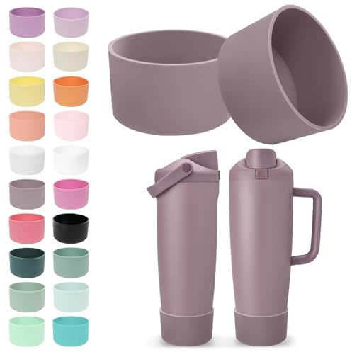 Kaitiaki 2PCS Silicone Boots Compatible with 30 oz 40 oz Owala FreeSip Sway & Tumblers – Non-Slip, Scratch-Resistant, Stability Enhancer Accessories, Available in 18 Colors (Spring Revival)