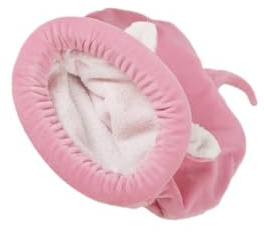 Zambuph Lit pour Animal de Compagnie Mignon et Adorable pour Votre Petit ami à Fourrure en Tissu pour Chat, Chien, Grandes Oreilles et Petite Queue, Rose, L