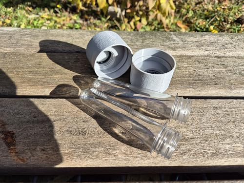 LogbuchBox Geocaching - Tappo per pali, misura e impermeabile, con anelli di tenuta e petali (grigio, 51 mm (asimmetrico)