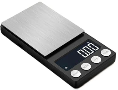 1 x 0,01 g Präzisions-Mini-Digitalwaage, 200 g, 500 g, tragbare Anzeige, Taschenwaage, Zählwaage, 2 x AAA-Batterien (nicht im Lieferumfang enthalten) (200 g - 0,01 g)