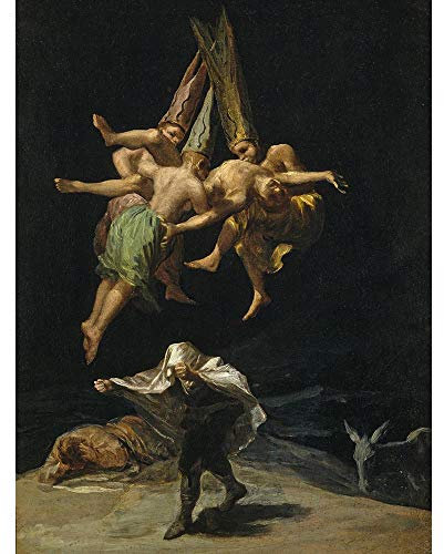 Wee Blue Coo Goya The Witches' Flight Art Print Poster Wall Decor Kunstdruck Poster Wand-Dekor-12X16 Zoll