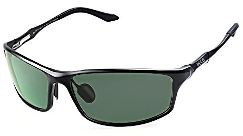 DUCO Sonnenbrille Herren Polarisierte Sportbrille Fahrerbrille für Männer Al-Mg Metallrahme Brillen 8201 (Grün)