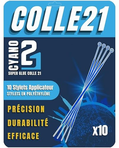 10 STYLET di precisione per colla ciano Colle21. Stylet di presione ideali per il Modellismo e il Bricolage.