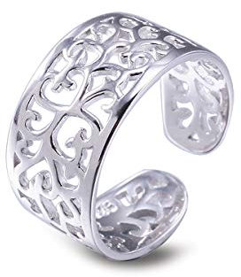 VIKI LYNN Damen Zehenringe Sterlingsilber 925 verstellbar, Sterling Silber