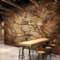 WZJam Murale Papier Peint Rétro Bois Grain Carte du Monde Photo Restaurant Café Fond Mur Peinture Home Decor @ 350 * 250 Cm