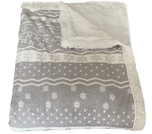 JEMIDI Kuschel Lammflor Imitat Kuscheldecke SCHWER!! Sherpa Wohndecke Sofadecke Felldecke Kuschel Couchdecke Woll Decke (150cmx 200cm, Hellgrau Norweger des 2)