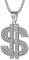 Richsteel Dollar Sign Necklace Womens Jewellery Rapper Y2K Jewelry Pendant Necklaces For Men