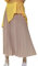 Damen Mädchen Plisseerock in Maxilänge Plissee-Maxirock Elastische Chiffon Langer Faltenrock Elastischer Bund für Frühling Sommer Herbst - 90cm Einfarbig Khaki