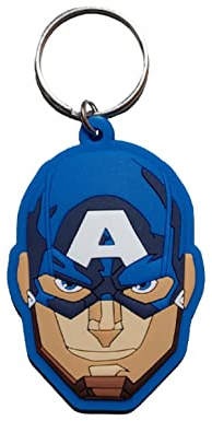 Marvel Captain America Rubber Keychain - N/A - One Size