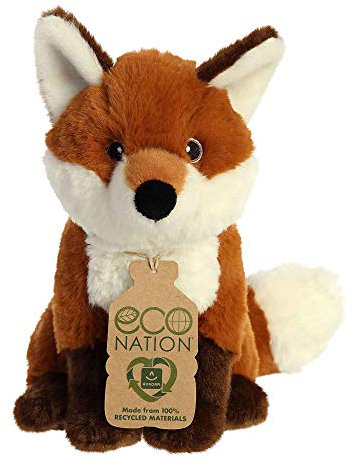 Aurora® Eco-Friendly Eco Nation™ Fuchs Stofftier - Umweltbewusstsein - Recycelte Materialien - Rot 9 Zoll