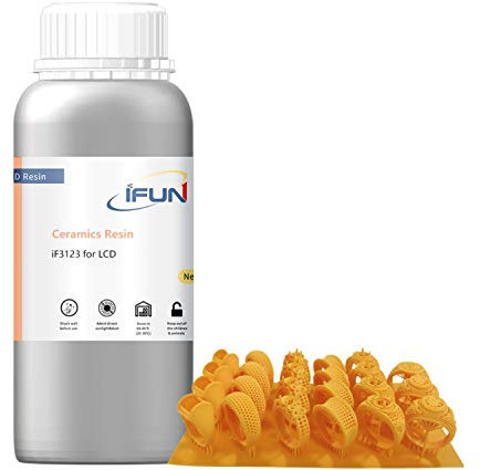 IFUN 3D Drucker Resin, Keramikharz für LCD 3D Drucker, 405nm Rapid UV-härtendes Photopolymer Resin 500g