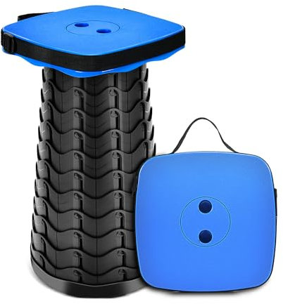 LUXJET Portable Camping Stools Folding Lightweight - Load Capacity 484 LB, Retractable Plastic Foldable Collapsible Stool for Camping Fishing Hiking BBQ Outdoors Indoors Kitchen