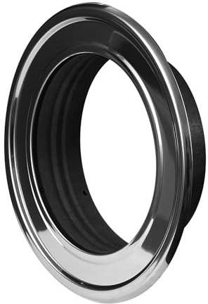 Pipe Cover Rosette Plate Hose Metal Flange/Collar Spigot Round Tube Trim. (85mm, Chrome)