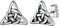 U7 Edelstahl Ohrstecker für Herren Damen Ohrringe Punk Triquetra Ohrstecker Ohrring Herren Piercing Ohr Dreiheitsknoten Ohrstecker für Männer Keltisch Knoten Ohrringe Modeschmuck für Weihnachten