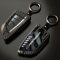 AvryLuky Funda de aleación para llaves de coche para BMW 1 3 5 7 Series 525li 530 F48 X1 X2 X3 X4 X5 X6 Classic Engine Head Concept (A Style Carbon Fiber)