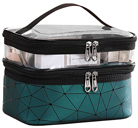 Discoball Kulturbeutel Schminktasche,Kosmetiktasche Transparent Große Kapazität, Reise Make up Tasche Organizer Waschtasche, für den Gebrauch zu Hause, auf Reisen und auf Geschäftsreisen