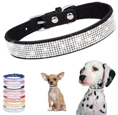 XS Hundehalsband für Mädchen, Strass-Hundehalsband, glitzernd, Schmuckhalsband für kleine, mittelgroße und große Mädchen, weibliche Prinzessinnen, Haustiere