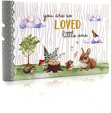 Holoary You Are So Loved Little One Grandma's Brag Book, kleines Baby-Fotoalbum, 10,2 x 15,2 cm, 32 Fotos, Waldtier-Design